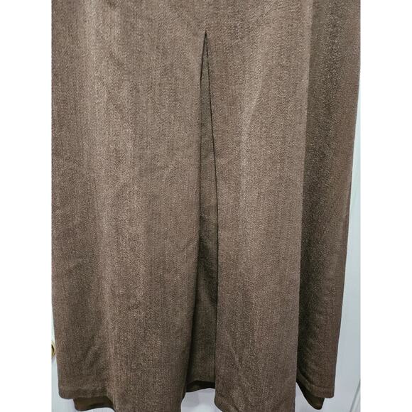 Vintage Talbots 100% Wool Midi Skirt Brown Size 10 Preppy Academia - Picture 4 of 12